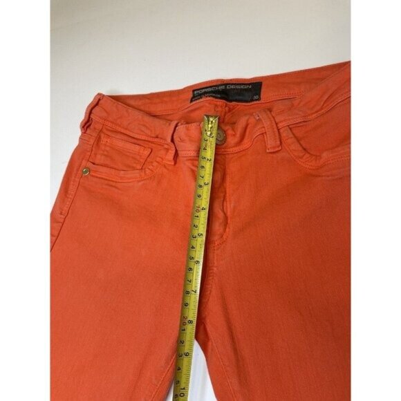 Porsche Design Women’s Jeans Orange Skinny Mid Rise Ankle Slim 30x26 - Picture 12 of 13